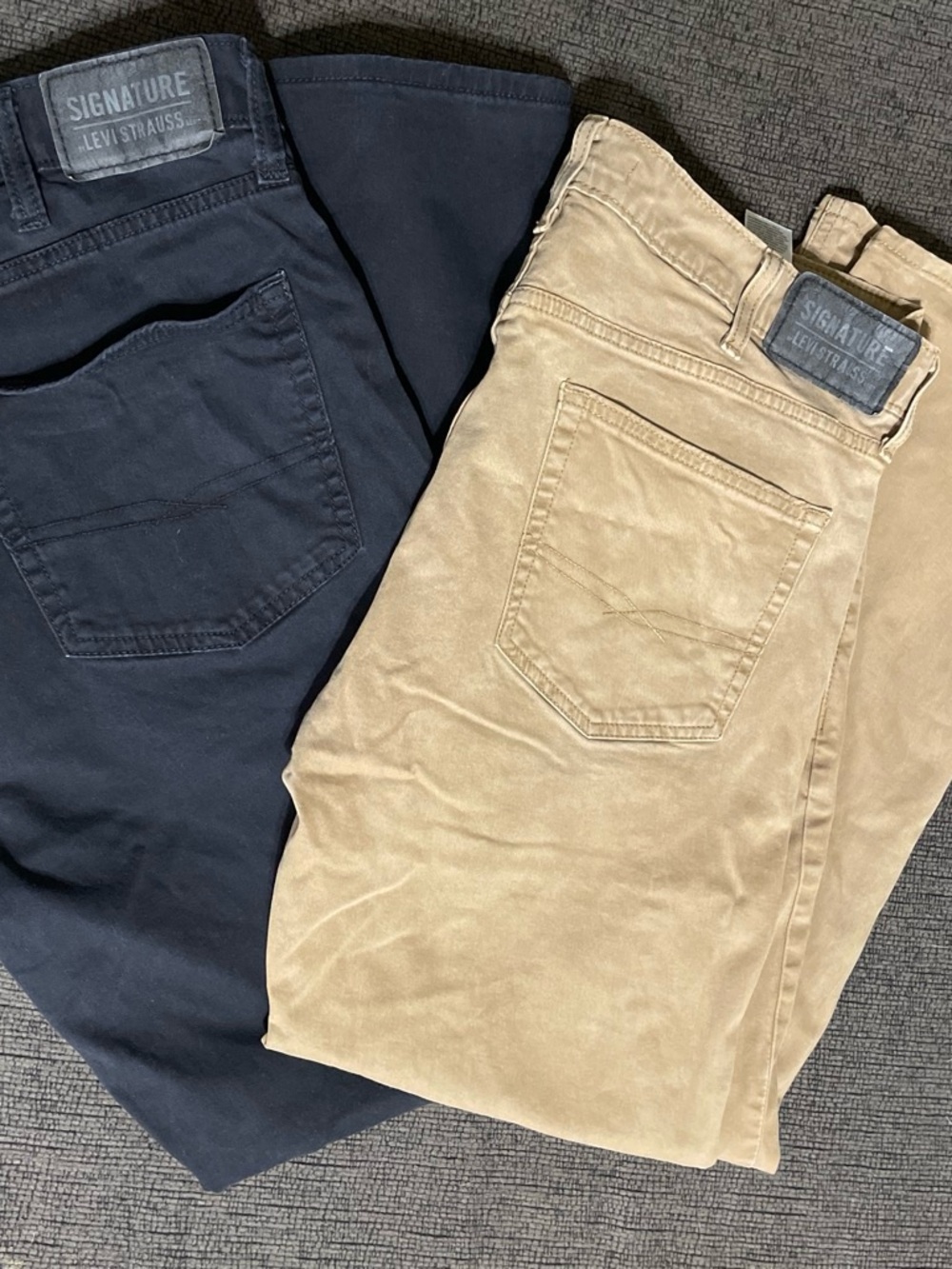 Signature by Levi Strauss Men’s Chinos in black and Khaki